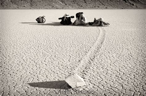 People love to photograph the "moving rocks" at The Race Track in Death ...