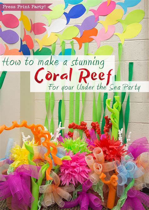 How to Make a Coral Reef Decoration - by Press Print Party!