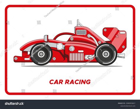 Racing Car Side View Isolated On Stock Vector (Royalty Free) 2380915617 ...