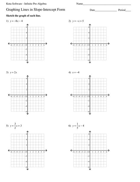 Graphing Slope Intercept Form ≡ Fill Out Printable PDF Forms Online