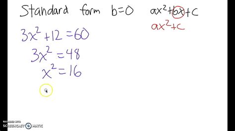 Standard form quadratic equation - canserre