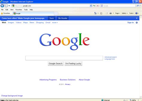 Come Here Often? Make Google Your Homepage Blue Bar