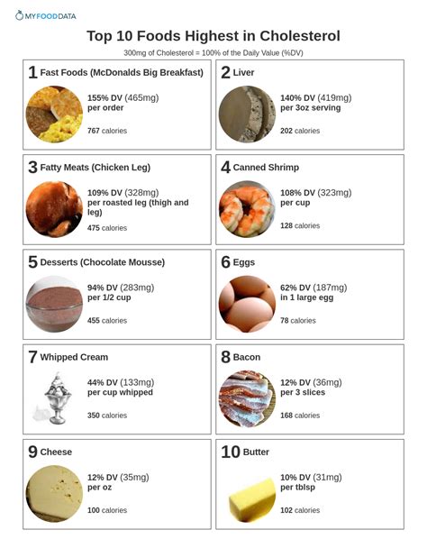 Top 10 Foods Highest in Cholesterol