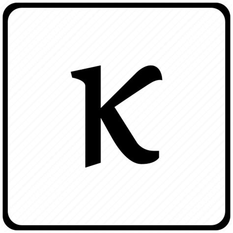 Alphabet, greek, kappa, letter icon