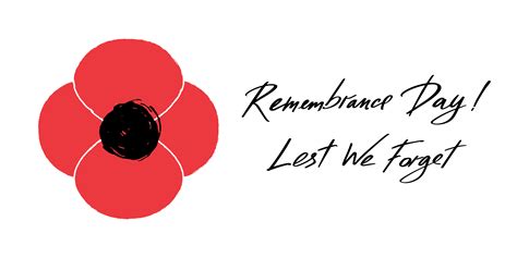 Anzac Day vector banner. Red Poppy flower illustration and lettering ...