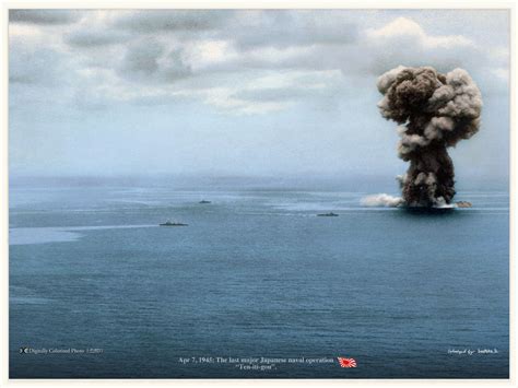 Japanese battleship “Yamato” blows up, following multiple attacks by U ...