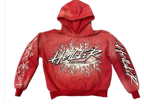 Hellstar Records Hoodie - Red – CREAMSTREETWEAR