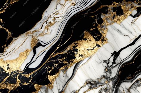 Premium Photo | Luxury marble texture background white black gold ...