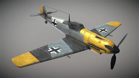 WW2 German Fighter Aircraft BF109e - Buy Royalty Free 3D model by Zeus ...