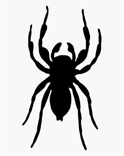 Tangleweb Spider,stencil,spider - Jumping Spider Silhouette Transparent ...