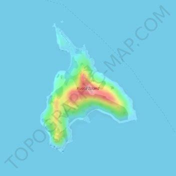 Kuata Island topographic map, elevation, terrain