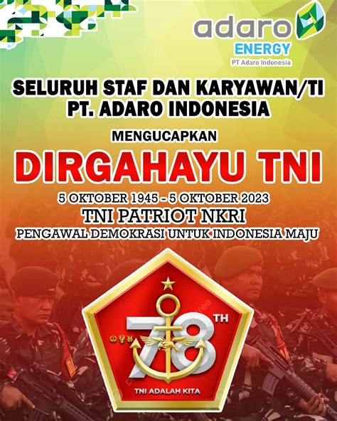 PT Adaro Indonesia Dirgahayu TNI 5 Oktober 2023 – koranbanjar.NET