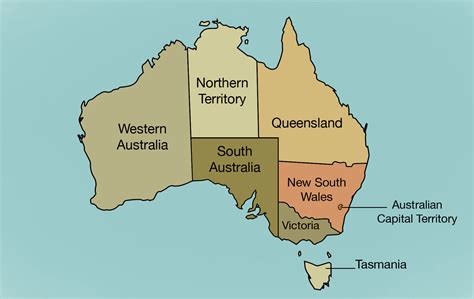 Australia Map States And Territories - Felice Thomasina