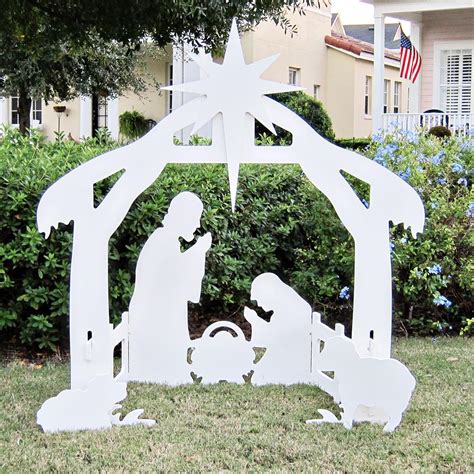 Christmas Nativity Scene 50" Silhouette Nativity Outdoor Yard Decor by ...