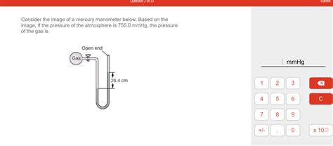 Solved Consider the image of a mercury manometer below. | Chegg.com