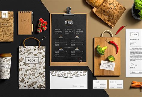 30+ Best Restaurant Branding PSD Mockup Templates - Decolore