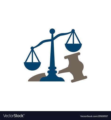 Scales justice logo design for law firm law Vector Image