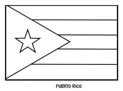 Puerto Rico Flag Coloring Page - Free Printable Coloring Pages for Kids