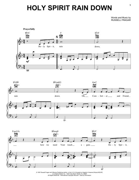 Holy Spirit Rain Down | Sheet Music Direct