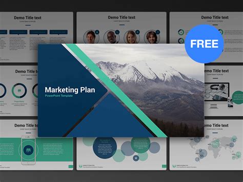 Free PowerPoint template: Marketing Plan | Free powerpoint ...