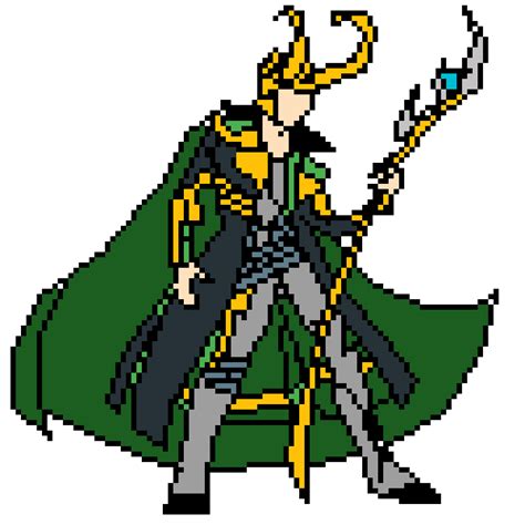 Loki Pixel Art Pattern | Pixel art, Pixel art pattern, Minecraft pixel art