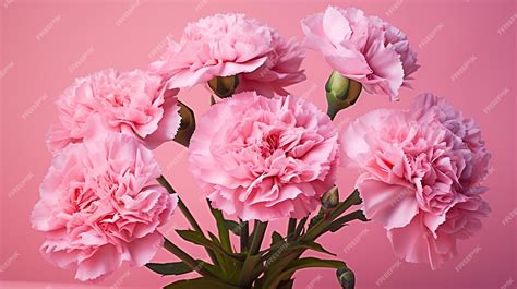 Premium AI Image | pink carnation on background on pink background