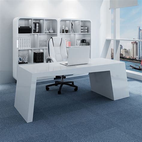 70.9" White Office Desk with 3 Storage Drawers Executive Desk Left Hand