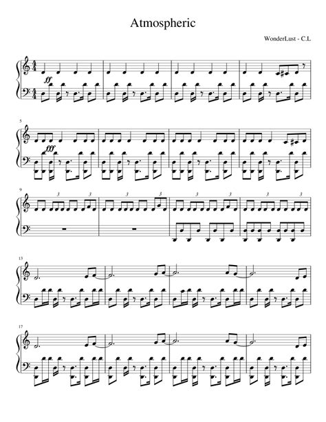 Atmospheric Sheet music for Piano (Solo) Easy | Musescore.com