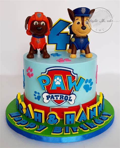 Paw Patrol featuring Chase and Zuma Cake