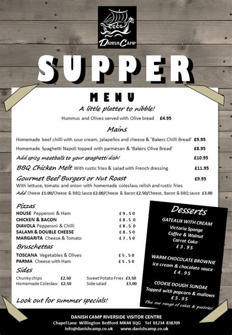 SUPPER MENU 2019 BASIC – Danish Camp