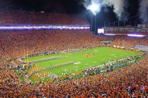 Clemson Memorial Stadium Crowded At Night – Poster - Canvas Print ...