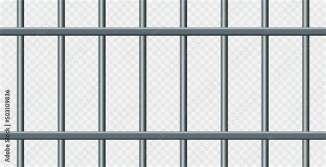 Vector illustration iron prison bars isolated on transparent background ...