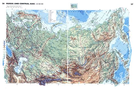 Grande detallado mapa físico de Rusia | Rusia | Europa | Mapas del Mundo