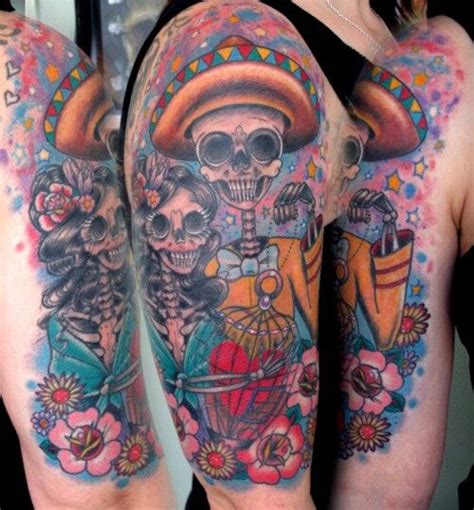 61 best dia de los muertos tattoos images on Pinterest | Mexican skulls ...