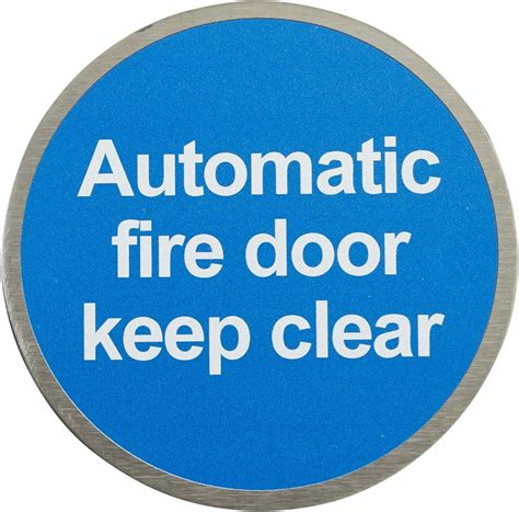 Fire Door Guru® Automatic Fire Door Keep Clear Sign - 76mm Disc ...