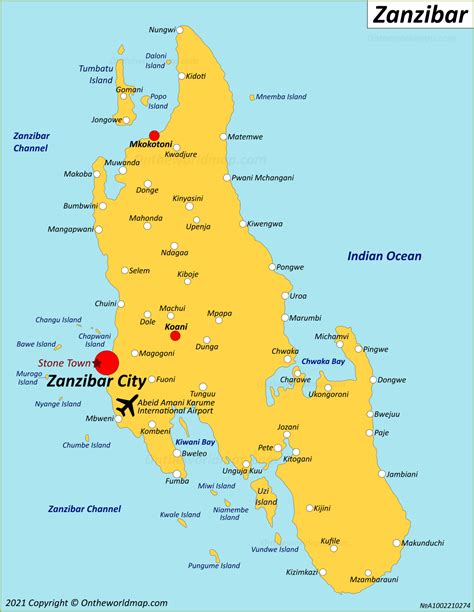 Zanzibar Map | Tanzania | Maps of Zanzibar Island, Detailed Maps of ...