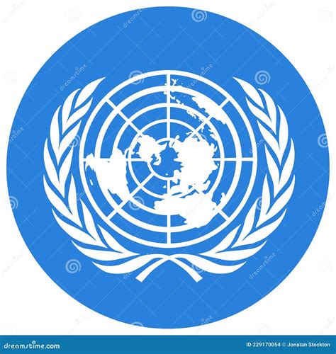 Circle United Nations Flag Vector Illustration Editorial Stock Image ...