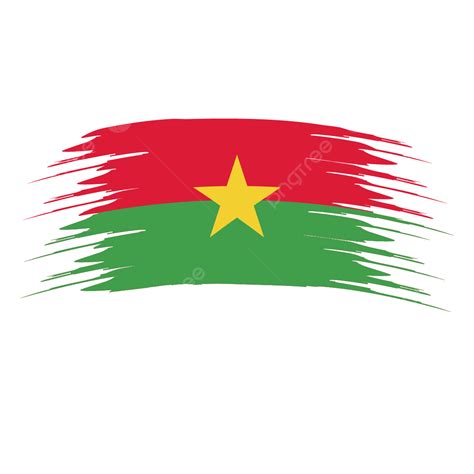 Flag Of Burkina Faso Brush Stroke Clipart Vector, Burkina Faso Flag ...