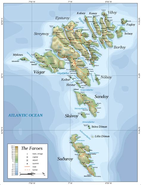 Map of the Faroe Islands | Faroe islands map, Faroe islands, Faroe ...