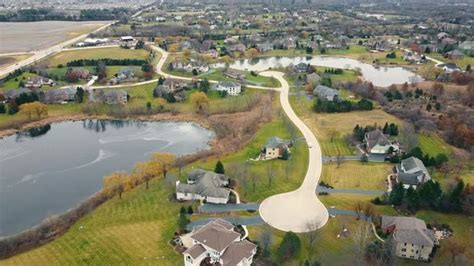 Aerial View The Village of Mundelein in Illinois is Near Chicago in the ...