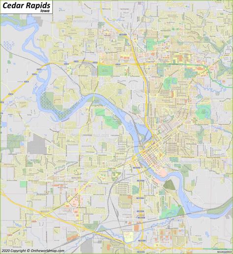 Cedar Rapids Map | Iowa, U.S. | Discover Cedar Rapids with Detailed Maps