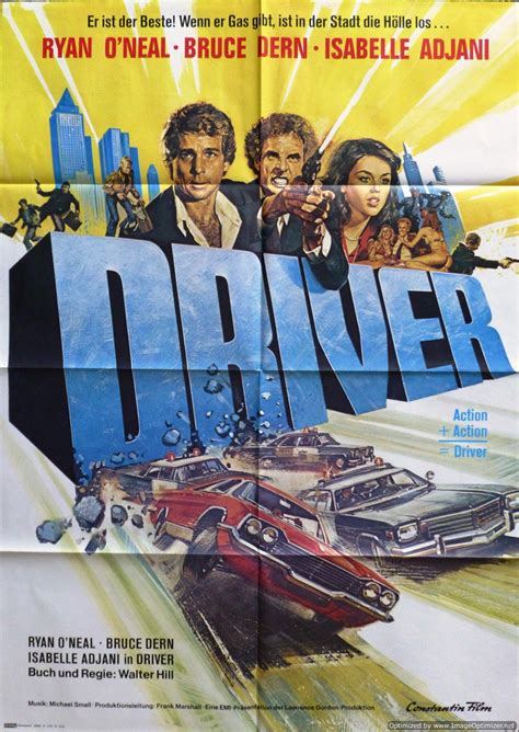 The Driver Film Poster Ryan O'neal, Isabelle Adjani, Cult Movies ...