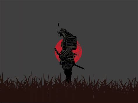 Minimal Samurai wallpaper Minimalist Desktop Wallpaper, Japanese ...