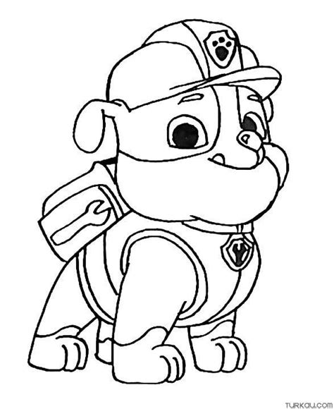 Rubble Paw Patrol Coloring Page » Turkau