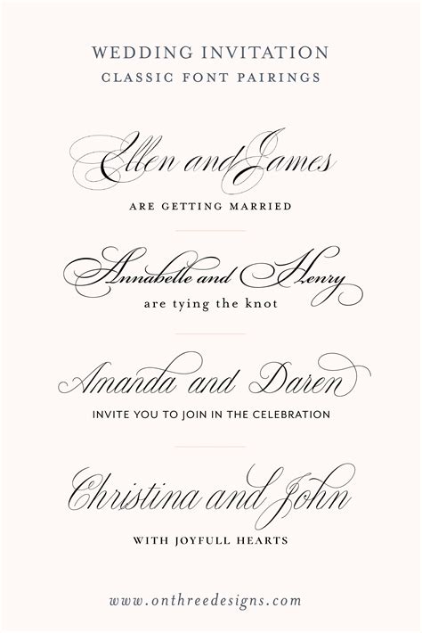 Best Fonts For Wedding Invitations – PINMOMSTUFF