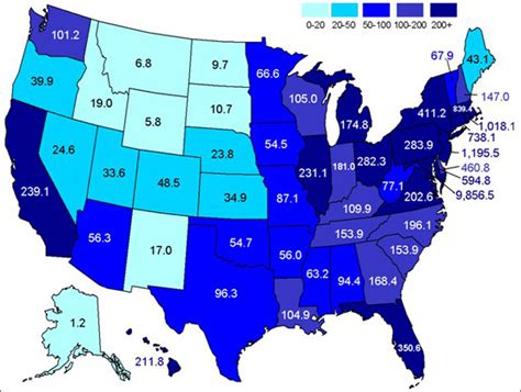 Fact #661: February 7, 2011 Population Density | Department of Energy