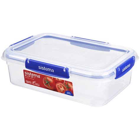 Sistema Klip It Litre Klip It Food Storage Container, Clear ...