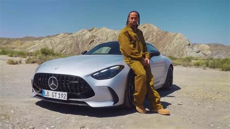 See Lewis Hamilton kick up dust driving the 2024 Mercedes-AMG GT Coupe