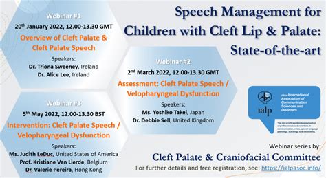 IALP Webinar Series: Assessment - Cleft Palate Speech / Velopharyngeal ...