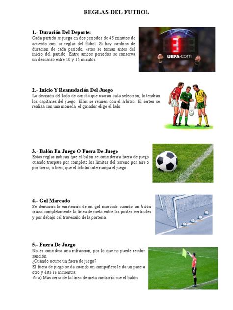 Cuadros Sinópticos sobre el Futbol | Cuadro Comparativo